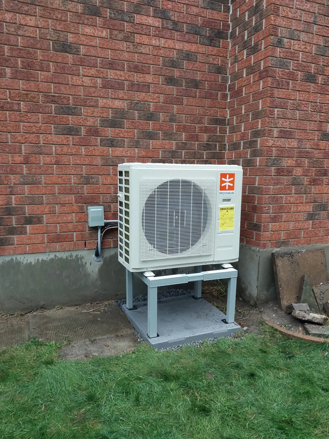 Moovair heat pump installed at a Kanata home